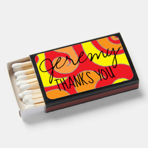 BM Bar Bat Mitzvah Silver Lined Swirls Matchboxes