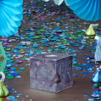 BM Bar Bat Mitzvah Star of David Blues Favor Boxes