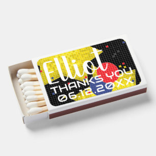 BM Bar Bat Mitzvah Swirls of Color Matchboxes