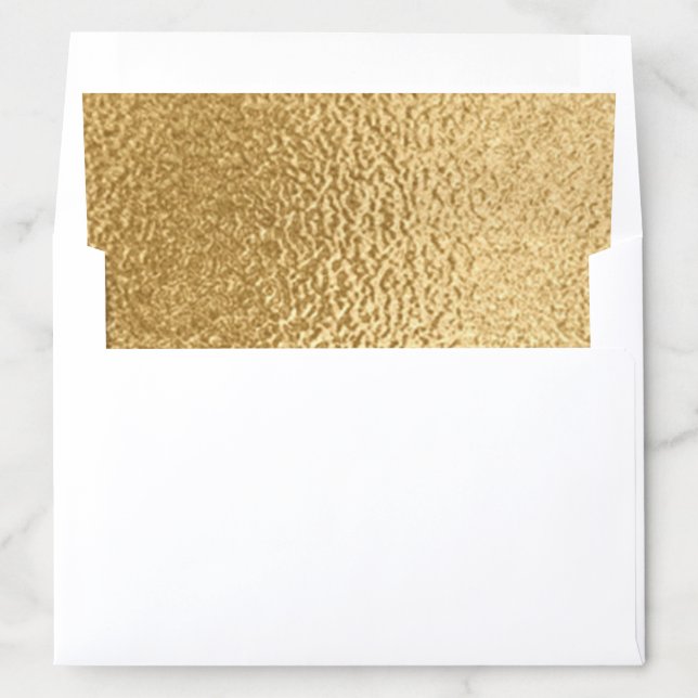 BM Bar Mitzvah Bat Mitzvah Gold Design Envelope Liner (In Envelope)