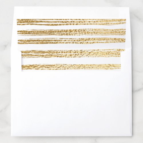 BM Bar Mitzvah Bat Mitzvah Gold Stripe Design Envelope Liner