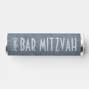 BM Bar Mitzvah Blues Beveled Label Breath Savers® Mints