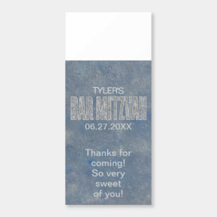 BM BAR MITZVAH Blues Silver Hershey's Miniatures