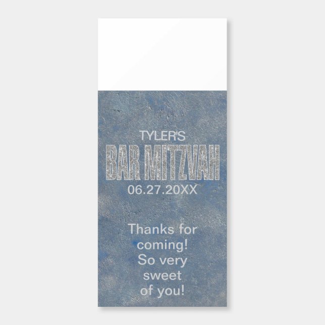 BM BAR MITZVAH Blues Silver Hershey's Miniatures (Sticker)