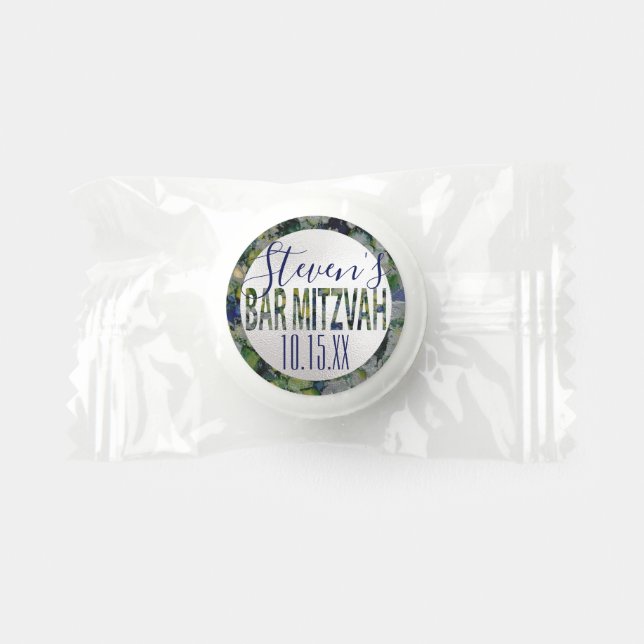 BM Bar Mitzvah Blues Silvers Label Life Saver® Mints (Front)