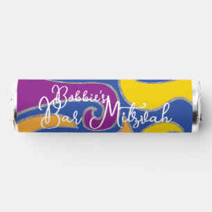 BM Bar Mitzvah Candy Roll of Colorful Swirls Breath Savers® Mints