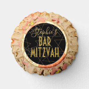BM Bar Mitzvah Gold Stars Label Reese's Peanut Butter Cups