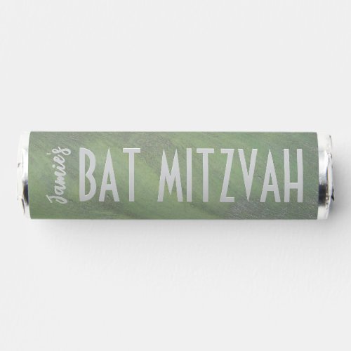 BM Bar Mitzvah Greens Beveled Label