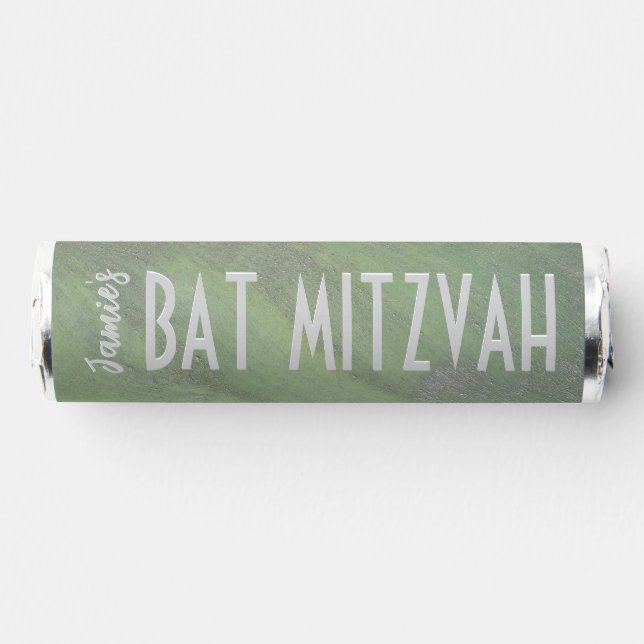 BM Bar Mitzvah Greens Beveled Label Breath Savers® Mints (Front)
