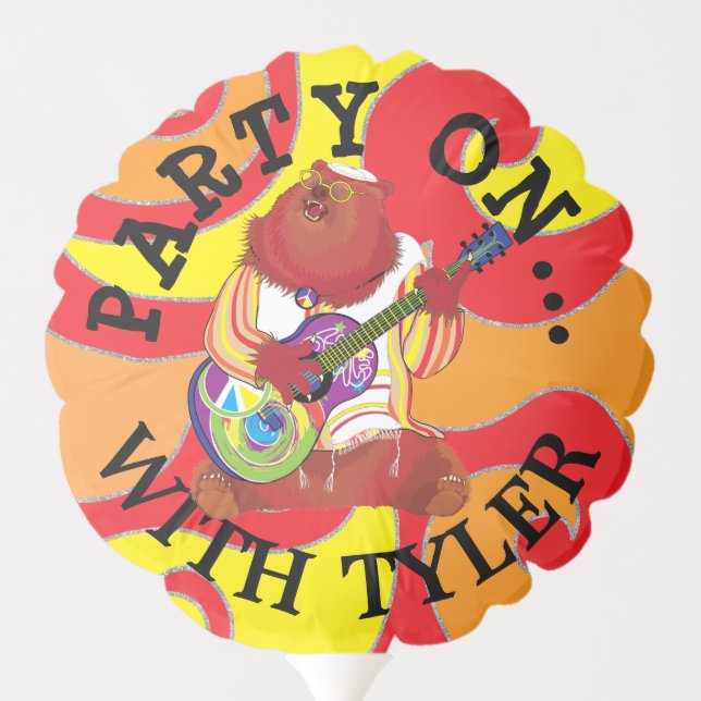 BM Bar or Bat Mitzvah Balloon Singing Bear (Back)