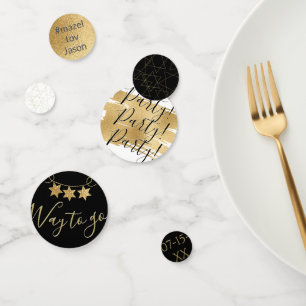 BM Bar or Bat Mitzvah Confetti Elegant Gold Stars