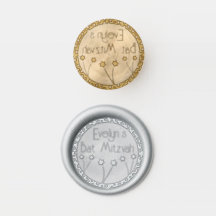 BM Bar or Bat Mitzvah Flower Star Wax Seal Stamp
