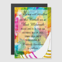 BM Bar or Bat Mitzvah Magnetic Party Invitation
