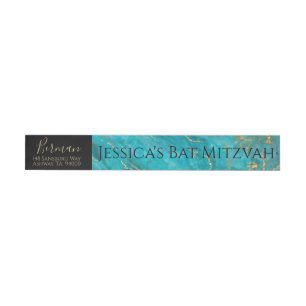 BM Bar or Bat Mitzvah Out of this World Wrap Around Address Label