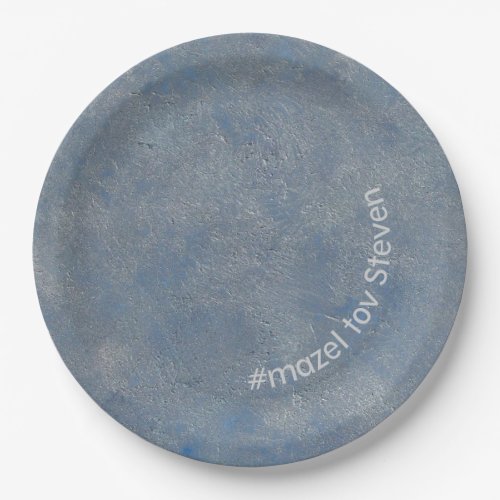 BM Bar or Bat Mitzvah Paper Plate Blues