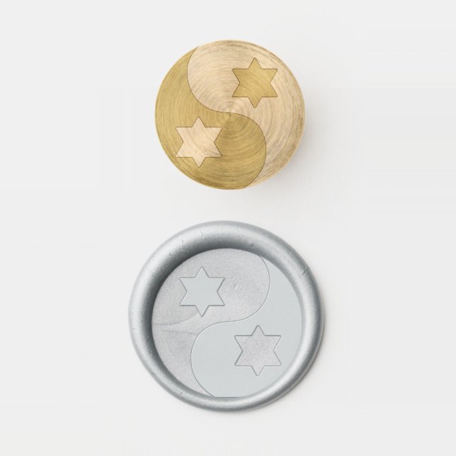 BM Bar or Bat Mitzvah StarS of David Wax Seal Stamp (Stamped)