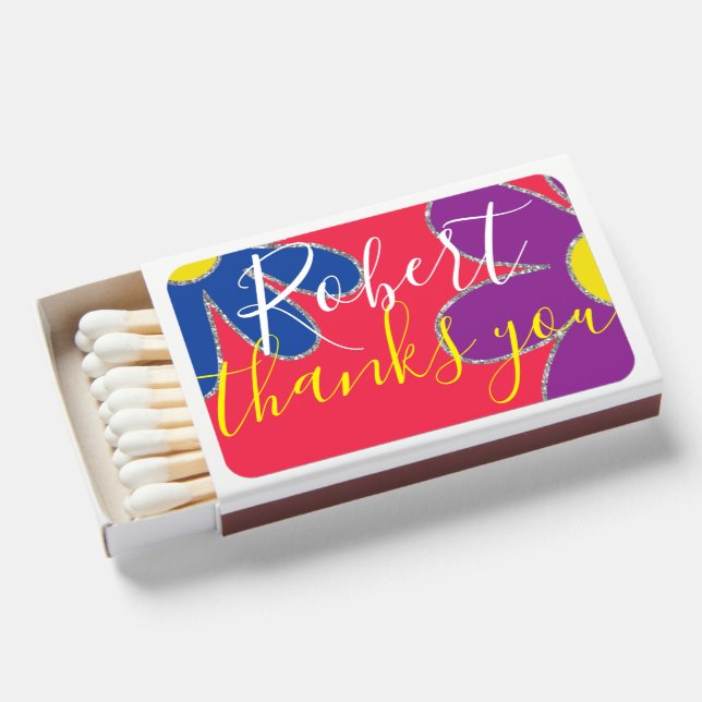 BM Bat Bar Mitzvah Flower Design Matchboxes (Front Open)