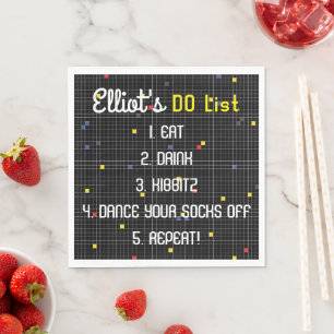 BM Bat Bar Mitzvah Game On Napkins