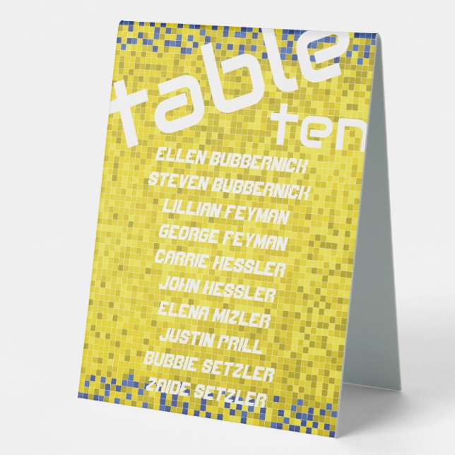 BM Bat Bar Mitzvah Game On Table Tent (Front)