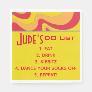 BM Bat Bar Mitzvah Silvery Waves Napkins