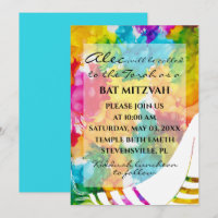 BM Bat Bar Mitzvah Splash of Color Tallit