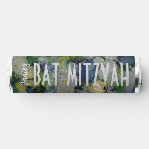BM Bat Mitzvah Blue Greens Beveled Label Breath Savers® Mints