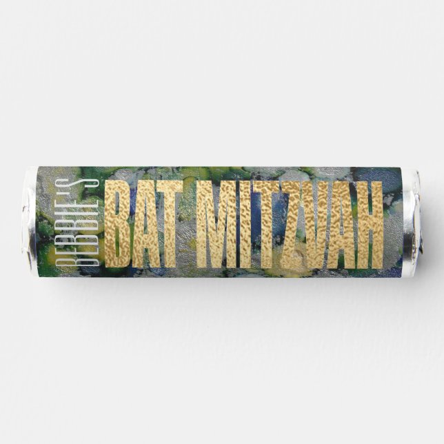 BM Bat Mitzvah Blues Greens Label Breath Savers® Mints (Front)