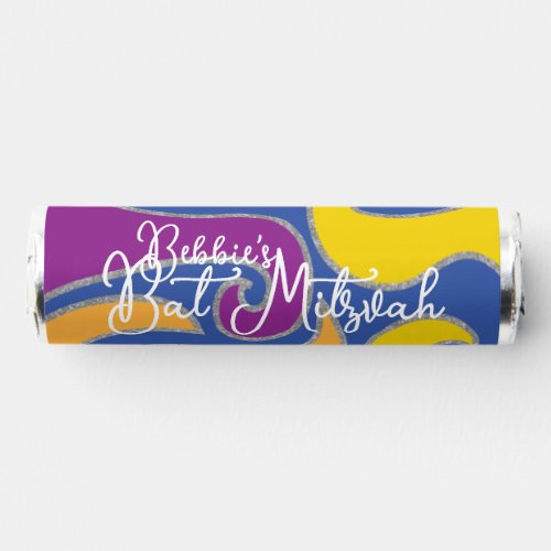 BM Bat Mitzvah Candy Roll of Colorful Swirls Breath Savers Mints