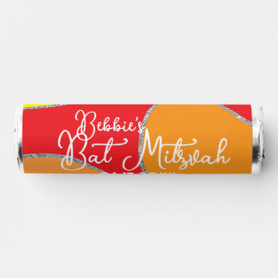 BM Bat Mitzvah Candy Roll of Glittery Swirls Breath Savers® Mints