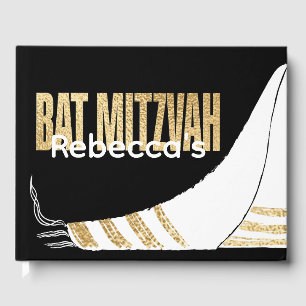 BM Bat Mitzvah Elegant Gold Guest Book