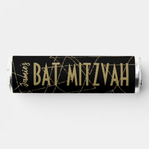 BM Bat Mitzvah Gold Stars Label Breath Savers® Mints
