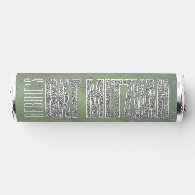 BM Bat Mitzvah Greens Label Breath Savers® Mints (Front)