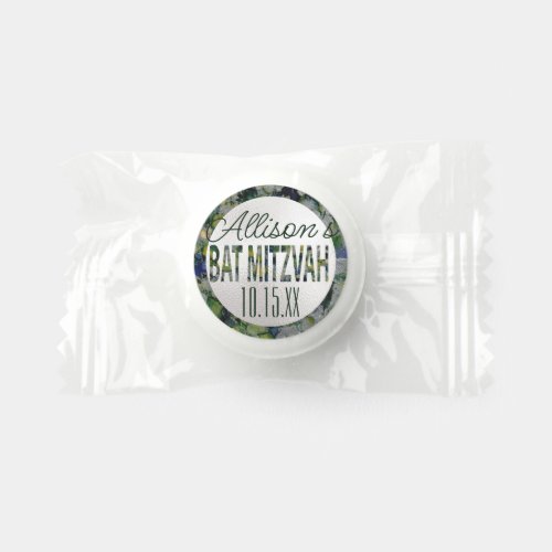 BM Bat Mitzvah Greens Silvers Label