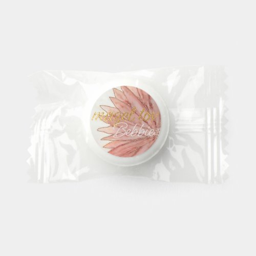 BM Bat Mitzvah Pinkish Flower Label