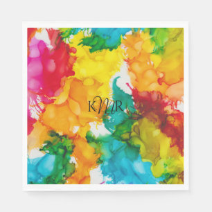 BM Bat or Bar Mitzvah A Splash of Color Napkins