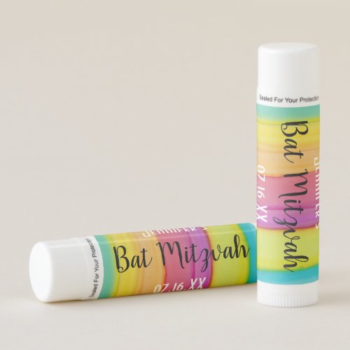 BM Bat or Bar Mitzvah Colorful Moments Party Lip Balm