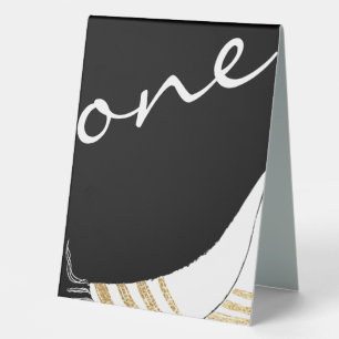 BM Bat or Bar Mitzvah Gold Black Tallit Tent Sign