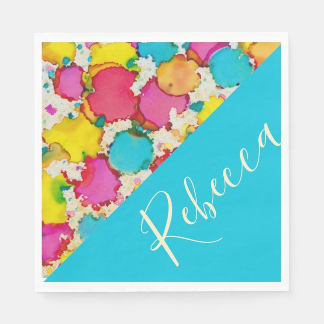 BM Bat or Bar Mitzvah Napkins Confetti (Front)