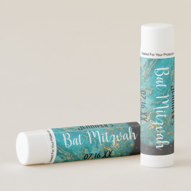BM Bat or Bar Mitzvah  Space Party Lip Balm (Front)