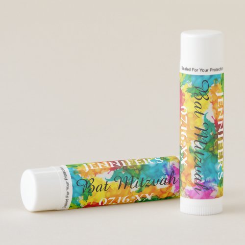 BM Bat or Bar Mitzvah Splash of Color Party Lip Balm