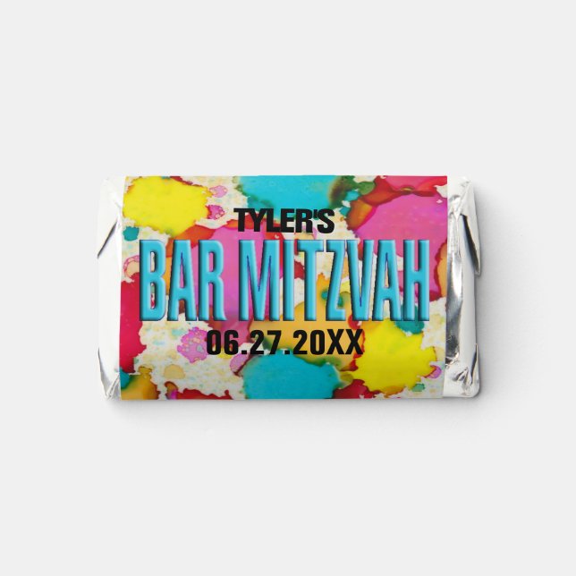 BM Labels BAR MITZVAH Confetti Hershey's Miniatures (Front)
