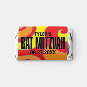 BM Swirls BAT MITZVAH Label Hershey's Miniatures