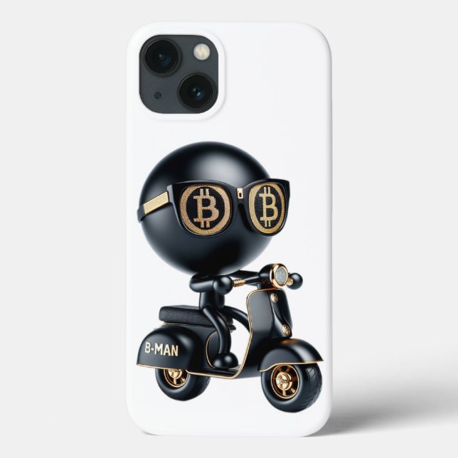  Bman on a Scooter, Bitcoin, by Natasha Us   Case-Mate iPhone Case (Back)