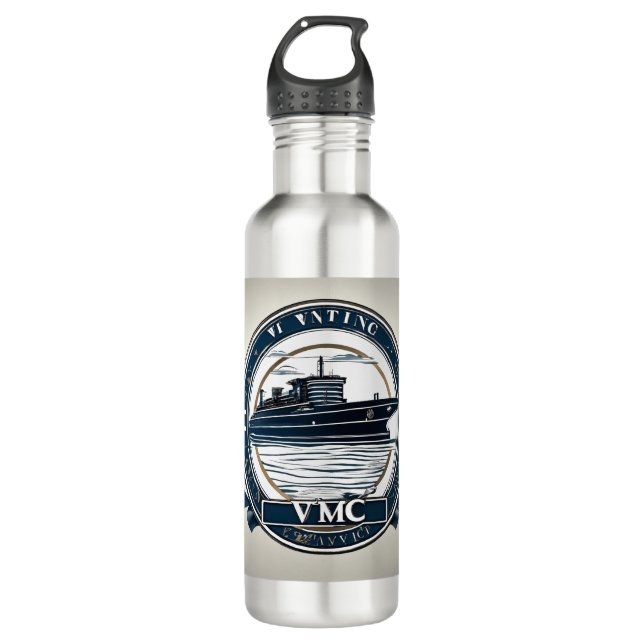 BMC  boat logo Stainless Steel Water Bottle (Front)