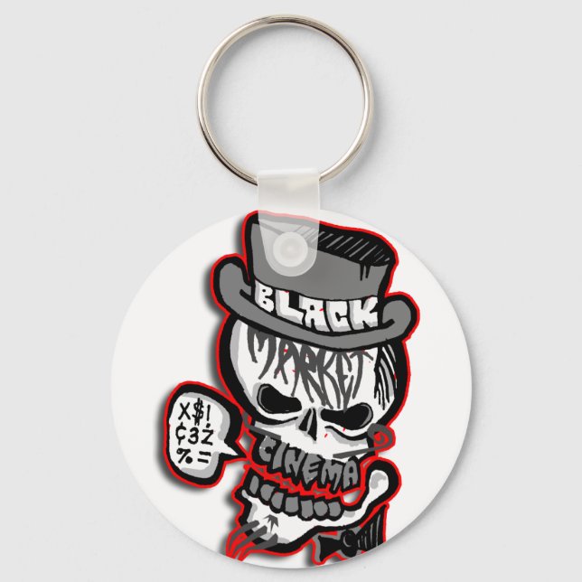 BMC grey Skull logo Keychain (Front)