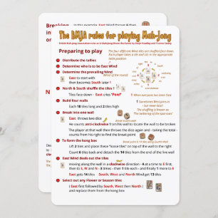 BMJA rules card – Preparing to play