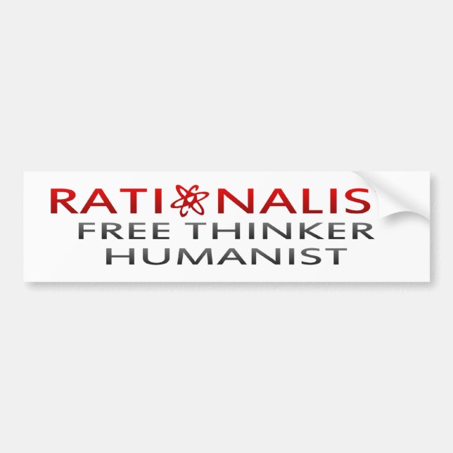 BMP Rationalist, Free Thinker, Humanist Bumper Sticker (Front)