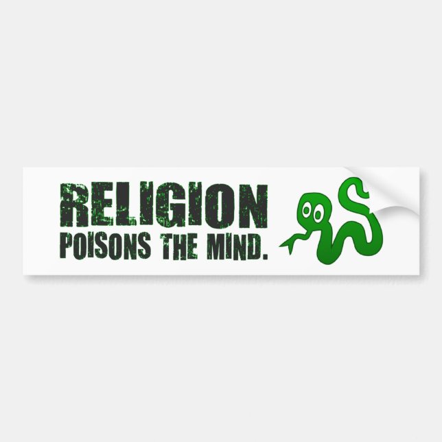 BMP Religion Poisons the Mind v1.1 Bumper Sticker (Front)