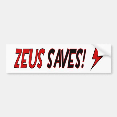 BMP Zeus Saves  Bumper Sticker