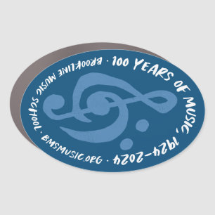 BMS100 Oval Car Magnet